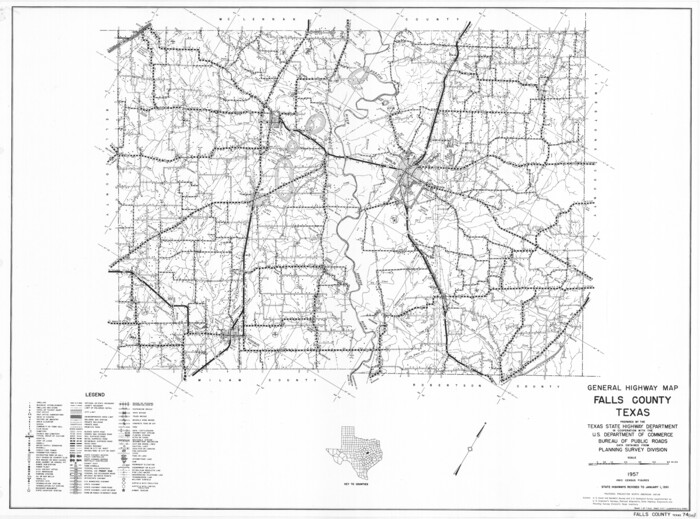 79462, General Highway Map, Falls County, Texas, Texas State Library and Archives
