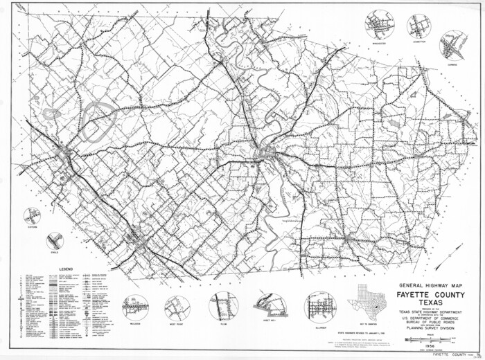 79465, General Highway Map, Fayette County, Texas, Texas State Library and Archives