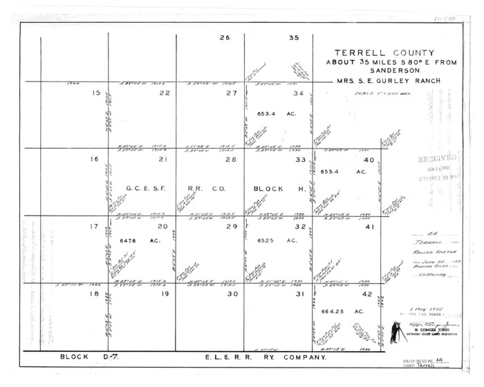 7947, Terrell County Rolled Sketch 44, General Map Collection