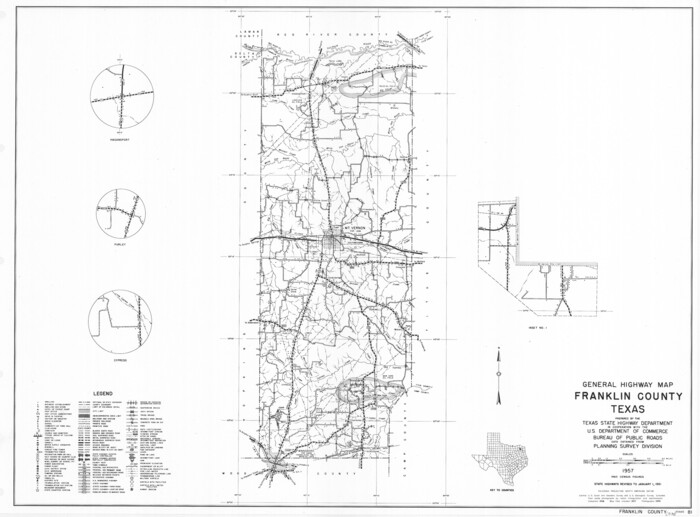 79471, General Highway Map, Franklin County, Texas, Texas State Library and Archives