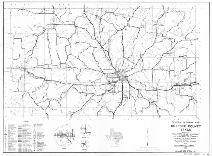 79479, General Highway Map, Gillespie County, Texas, Texas State Library and Archives
