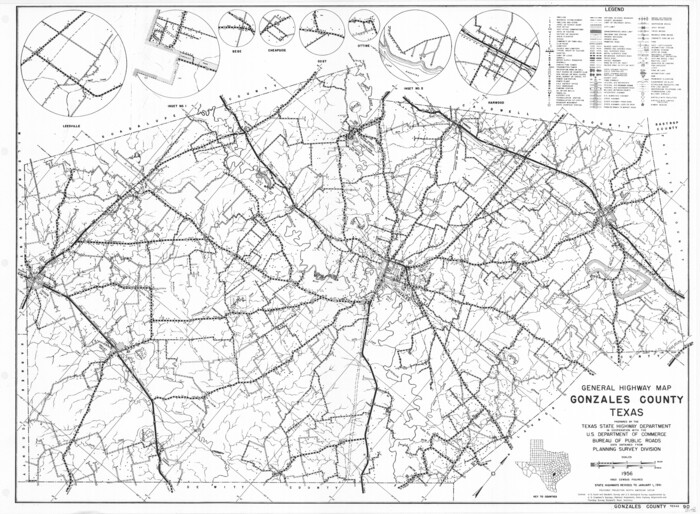 79482, General Highway Map, Gonzales County, Texas, Texas State Library and Archives