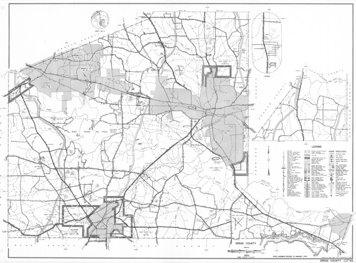 79489, General Highway Map, Gregg County, Texas, Texas State Library and Archives