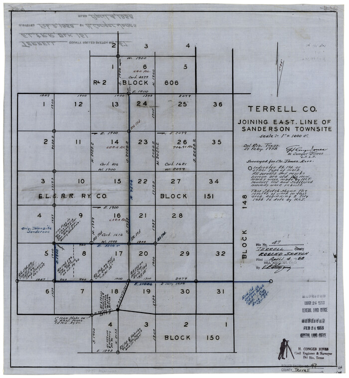 7949, Terrell County Rolled Sketch 47, General Map Collection
