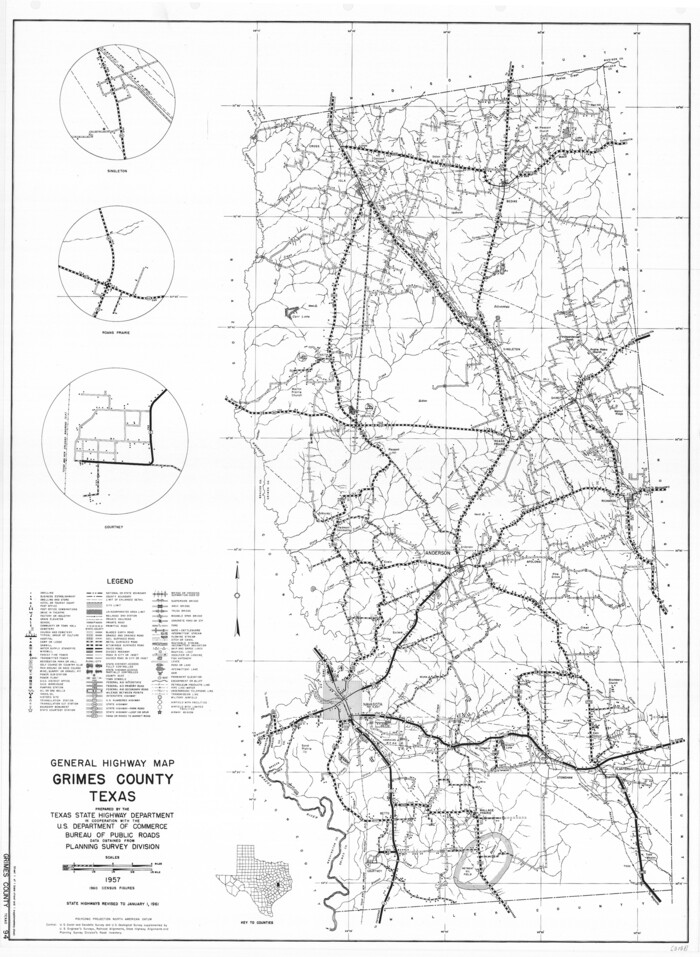 General Highway Map Grimes County Texas 79490 General Highway Map