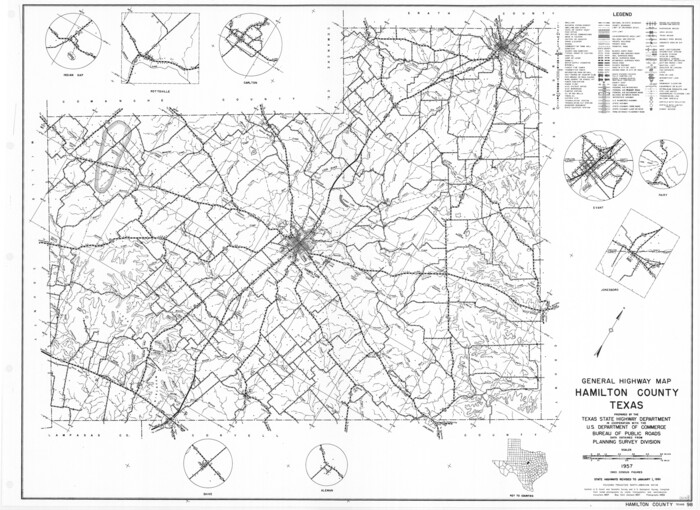 79496, General Highway Map, Hamilton County, Texas, Texas State Library and Archives