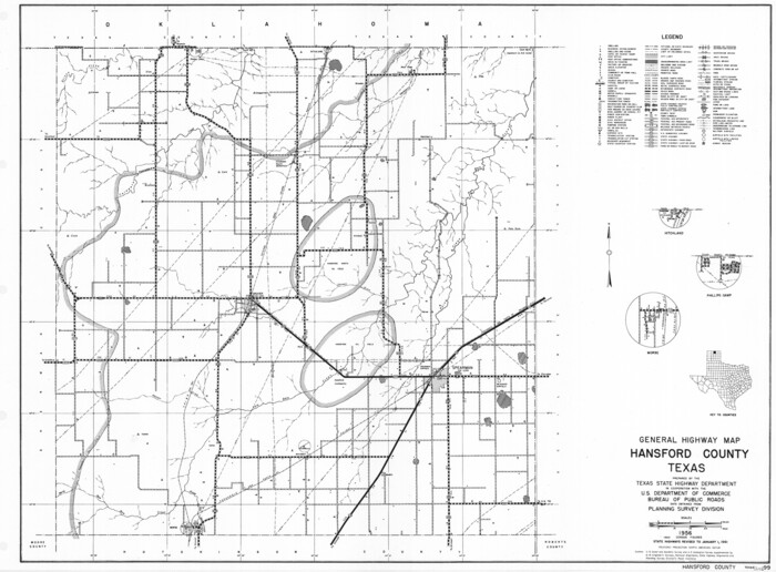 79497, General Highway Map, Hansford County, Texas, Texas State Library and Archives