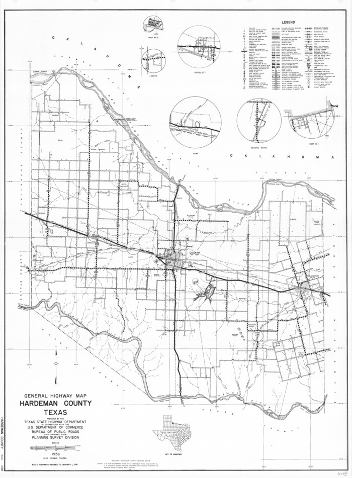 79498, General Highway Map, Hardeman County, Texas, Texas State Library and Archives
