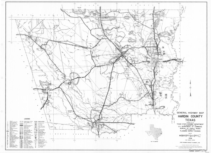 79499, General Highway Map, Hardin County, Texas, Texas State Library and Archives
