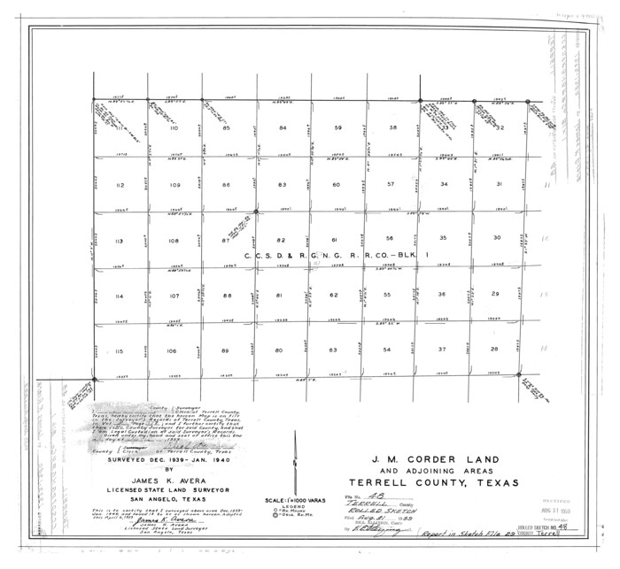 7950, Terrell County Rolled Sketch 48, General Map Collection