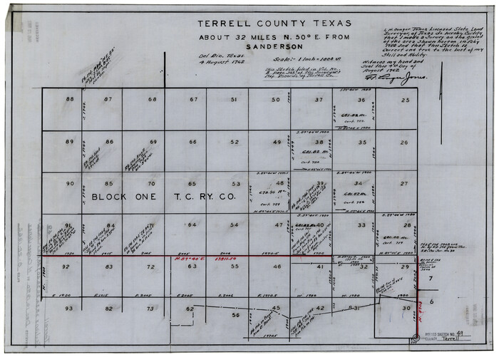 7951, Terrell County Rolled Sketch 49, General Map Collection