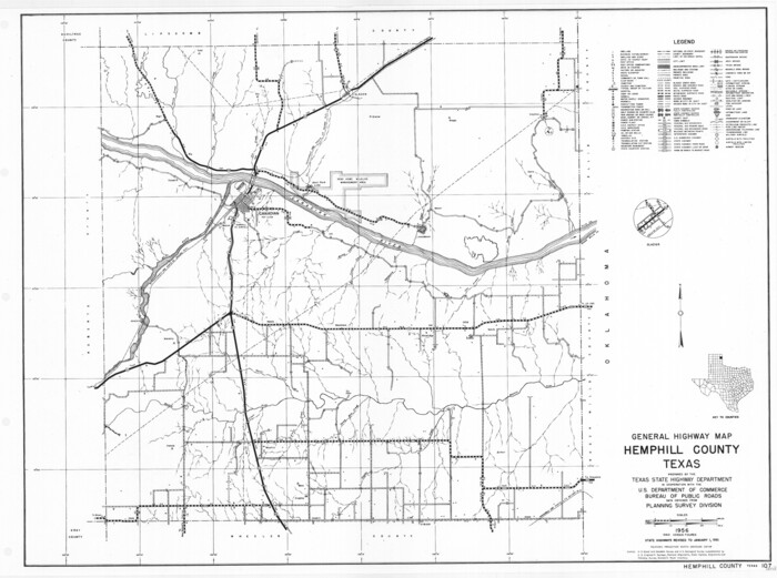 79515, General Highway Map, Hemphill County, Texas, Texas State Library and Archives