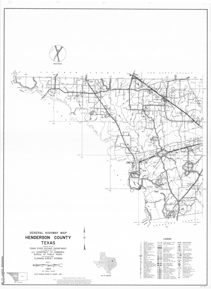 79516, General Highway Map, Henderson County, Texas, Texas State Library and Archives