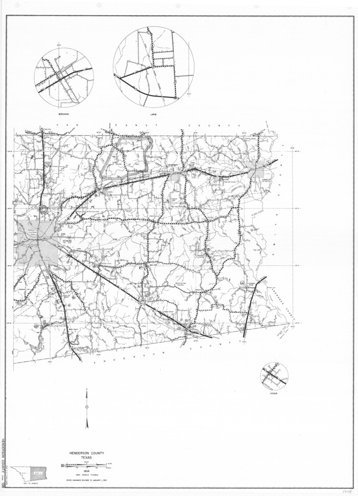 79517, General Highway Map, Henderson County, Texas, Texas State Library and Archives