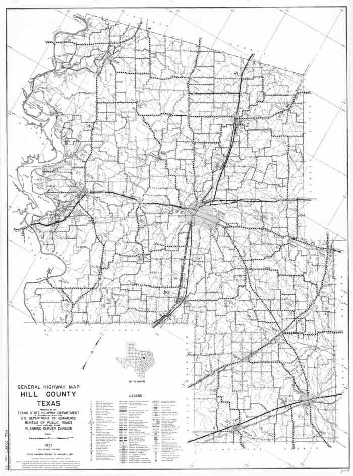 79520, General Highway Map, Hill County, Texas, Texas State Library and Archives