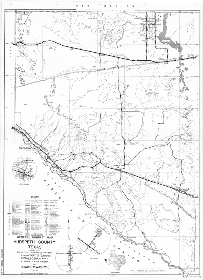 79527, General Highway Map, Hudspeth County, Texas, Texas State Library and Archives