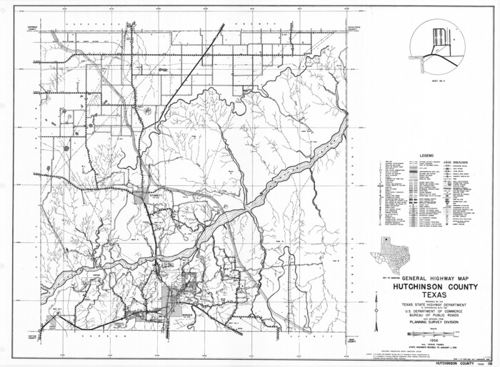 79529, General Highway Map, Hutchinson County, Texas, Texas State Library and Archives