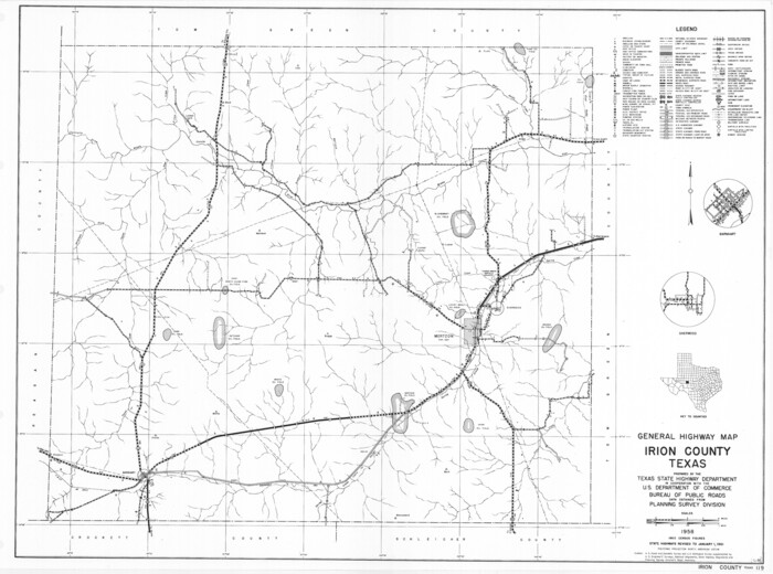 79531, General Highway Map, Irion County, Texas, Texas State Library and Archives