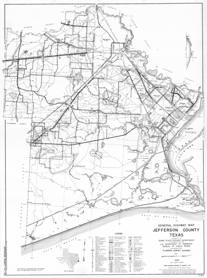 79537, General Highway Map, Jefferson County, Texas, Texas State Library and Archives