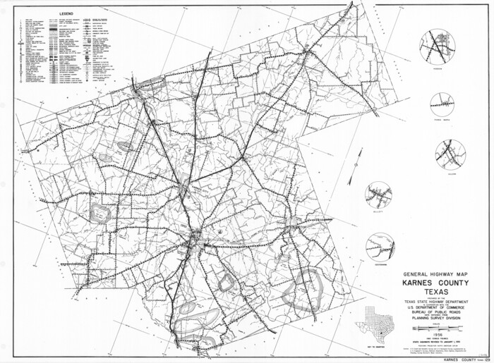 79547, General Highway Map, Karnes County, Texas, Texas State Library and Archives