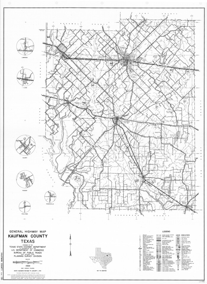 79548, General Highway Map, Kaufman County, Texas, Texas State Library and Archives