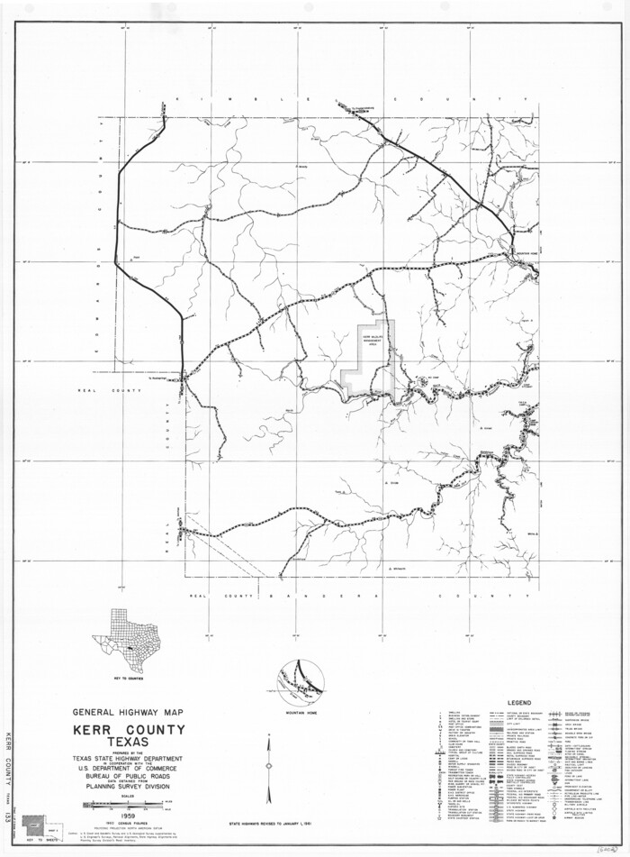 79551, General Highway Map, Kerr County, Texas, Texas State Library and Archives