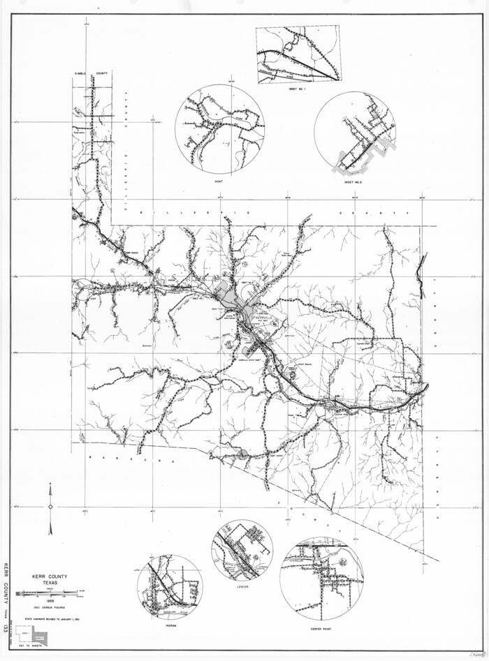 79552, General Highway Map, Kerr County, Texas, Texas State Library and Archives