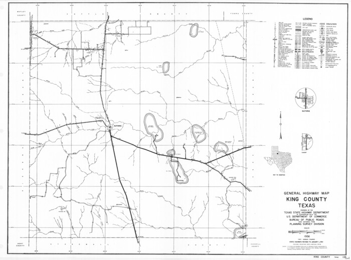 79555, General Highway Map, King County, Texas, Texas State Library and Archives