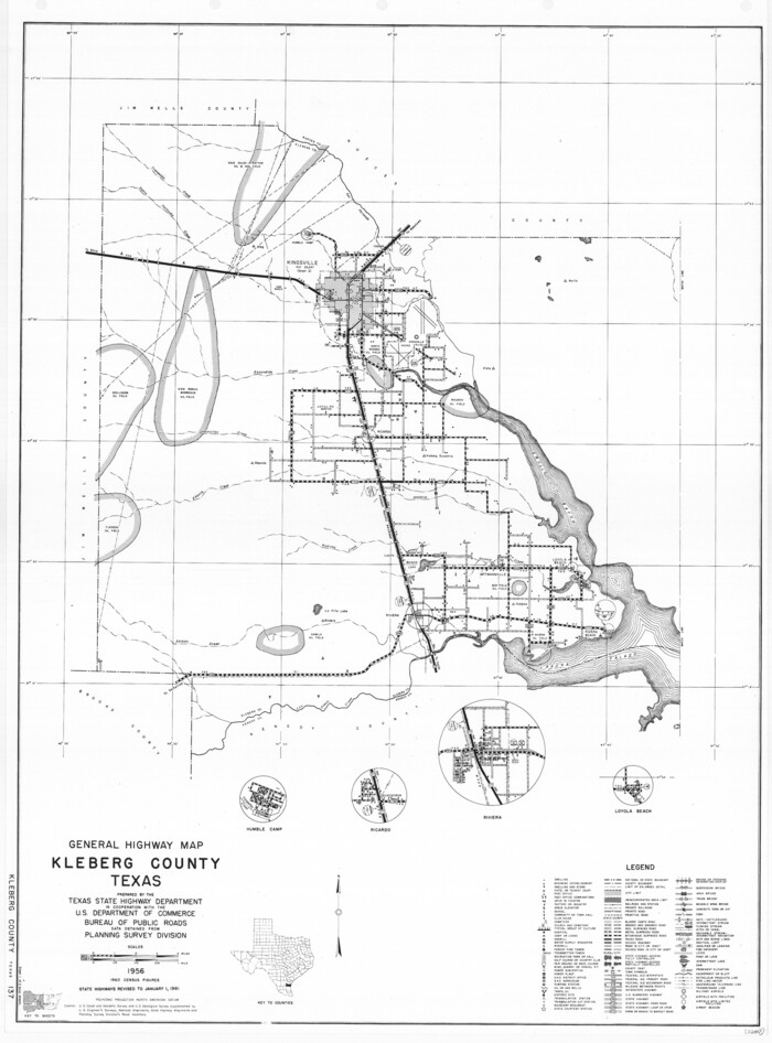 79558, General Highway Map, Kleberg County, Texas, Texas State Library and Archives