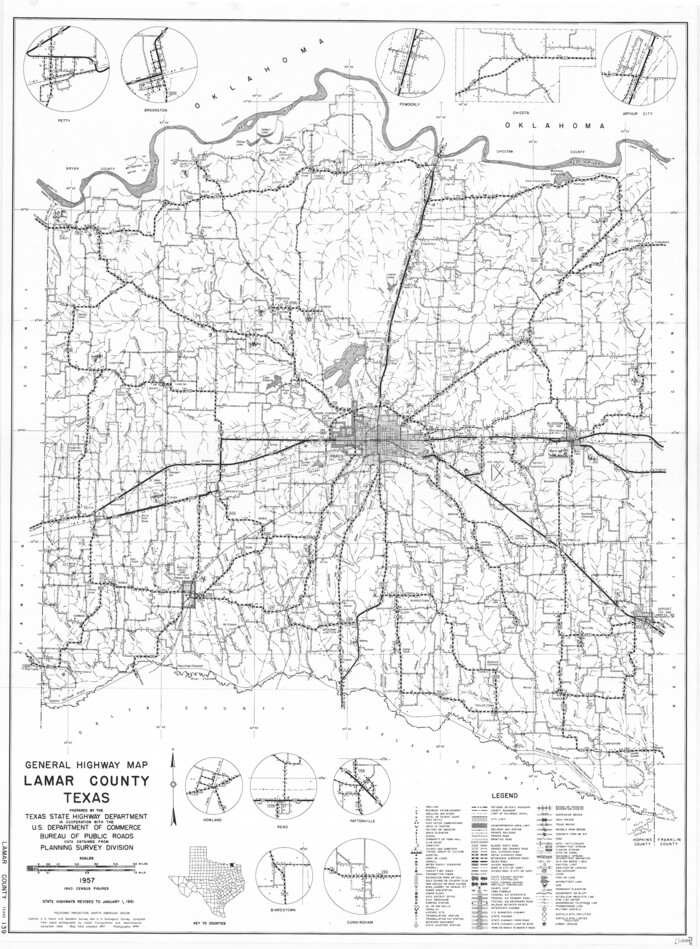 79561, General Highway Map, Lamar County, Texas, Texas State Library and Archives