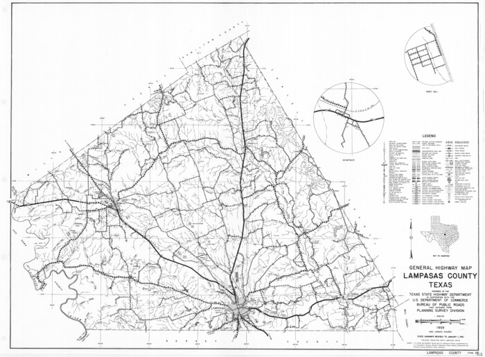 79563, General Highway Map, Lampasas County, Texas, Texas State Library and Archives