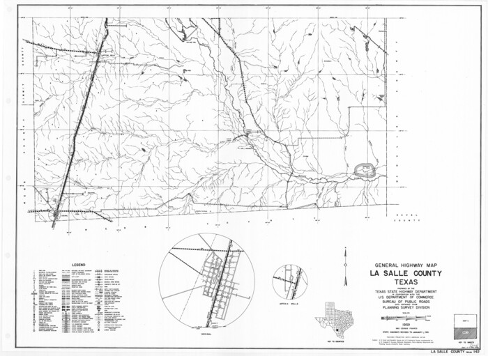 79564, General Highway Map, La Salle County, Texas, Texas State Library and Archives