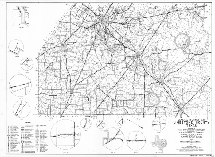 79572, General Highway Map, Limestone County, Texas, Texas State Library and Archives
