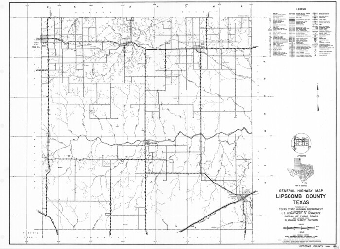 79573, General Highway Map, Lipscomb County, Texas, Texas State Library and Archives