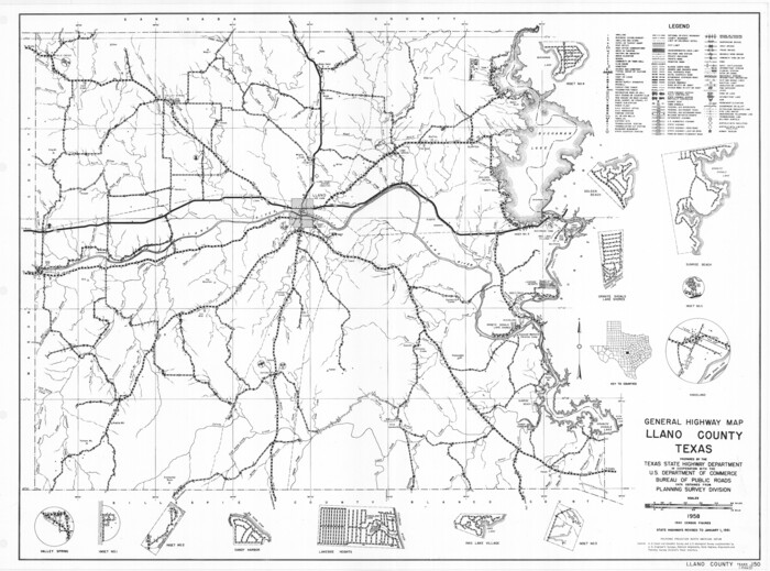79576, General Highway Map, Llano County, Texas, Texas State Library and Archives