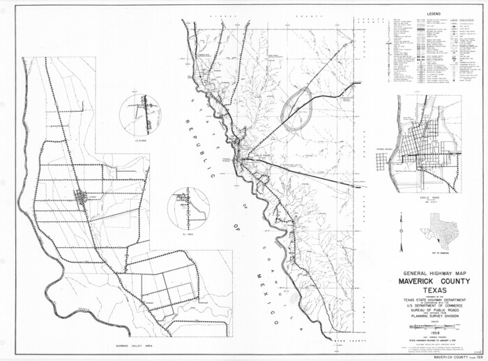 79587, General Highway Map, Maverick County, Texas, Texas State Library and Archives