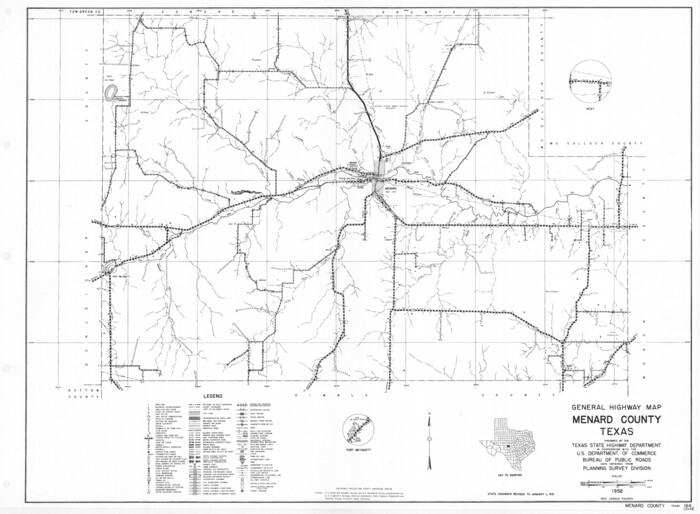 79595, General Highway Map, Menard County, Texas, Texas State Library and Archives