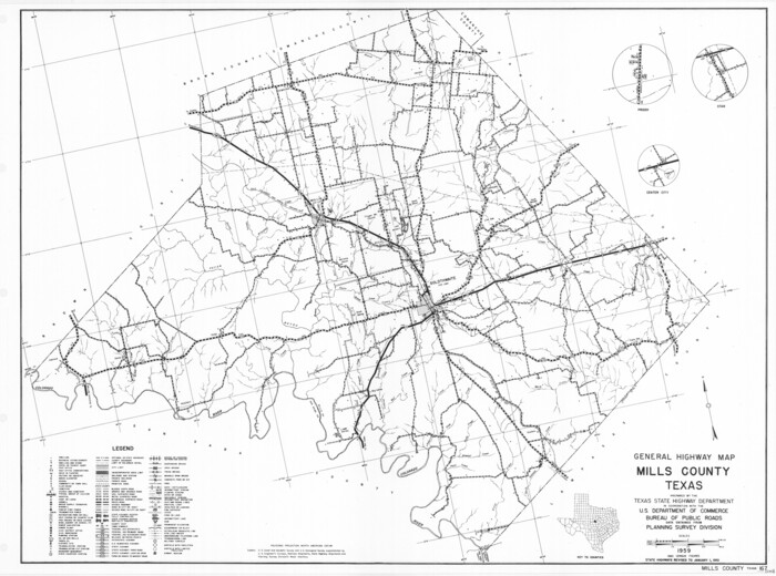 79599, General Highway Map, Mills County, Texas, Texas State Library and Archives