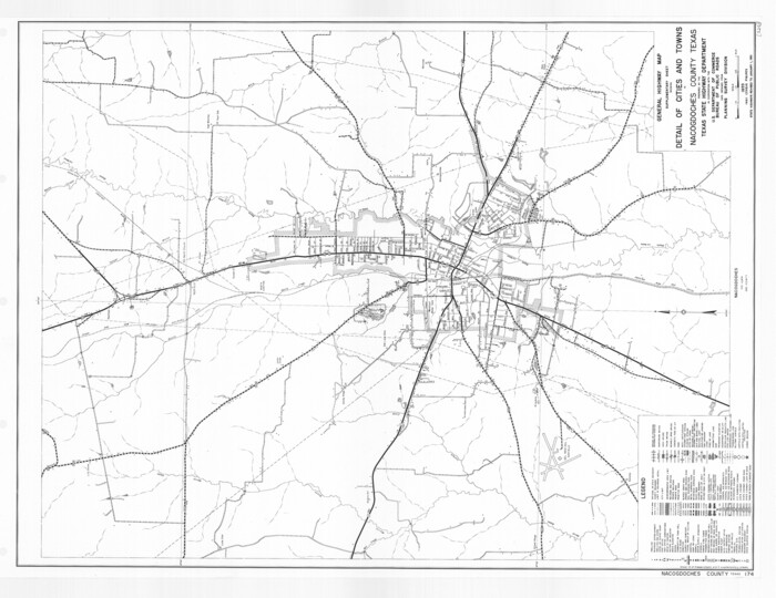 79609, General Highway Map.  Detail of Cities and Towns in Nacogdoches County, Texas  [Nacogdoches and vicinity], Texas State Library and Archives