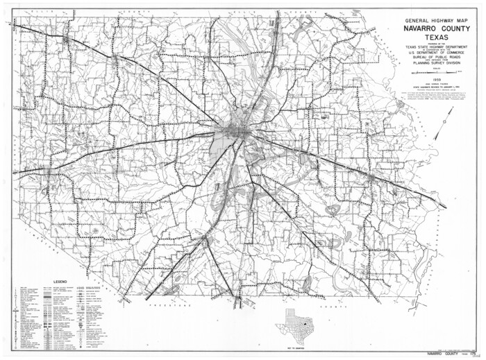 79610, General Highway Map, Navarro County, Texas, Texas State Library and Archives