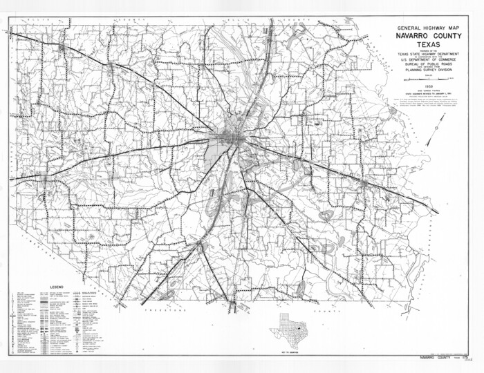 79610, General Highway Map, Navarro County, Texas, Texas State Library and Archives