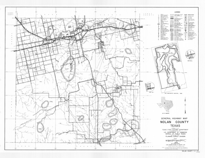 79614, General Highway Map, Nolan County, Texas, Texas State Library and Archives