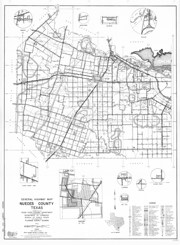 79615, General Highway Map, Nueces County, Texas, Texas State Library and Archives