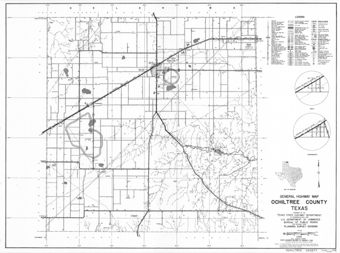79618, General Highway Map, Ochiltree County, Texas, Texas State Library and Archives