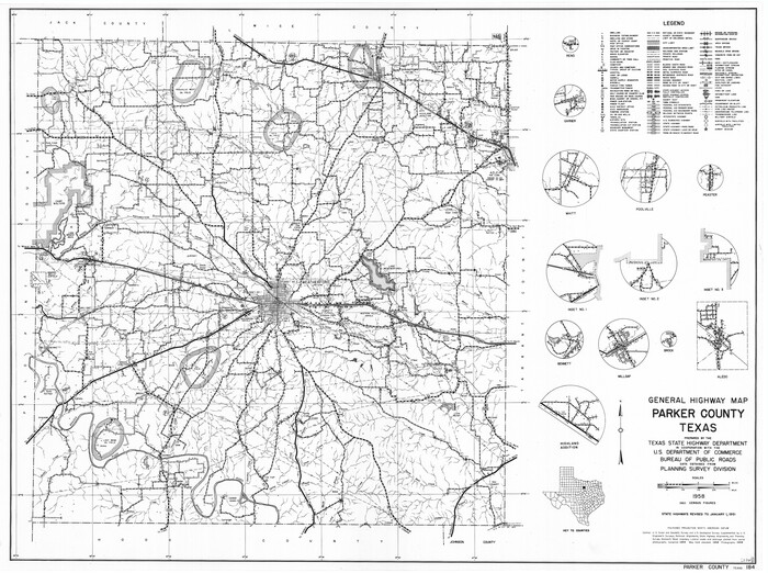 79625, General Highway Map, Parker County, Texas, Texas State Library and Archives