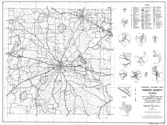 General Highway Map Parker County Texas 79625 General Highway Map