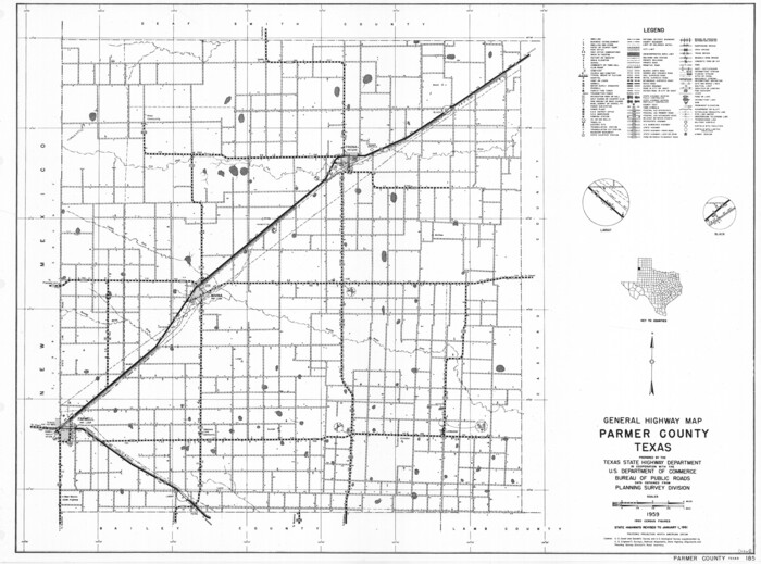 79626, General Highway Map, Parmer County, Texas, Texas State Library and Archives