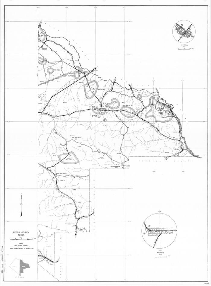 79628, General Highway Map, Pecos County, Texas, Texas State Library and Archives