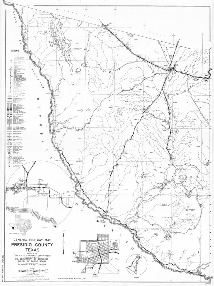 79633, General Highway Map, Presidio County, Texas, Texas State Library and Archives