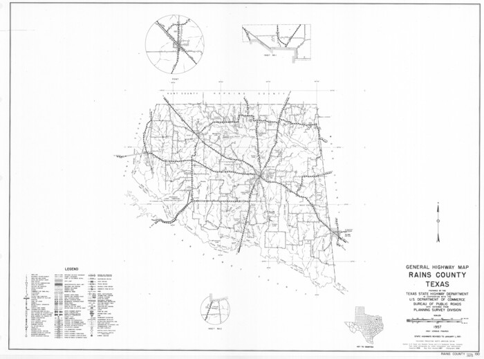 79634, General Highway Map, Rains County, Texas, Texas State Library and Archives
